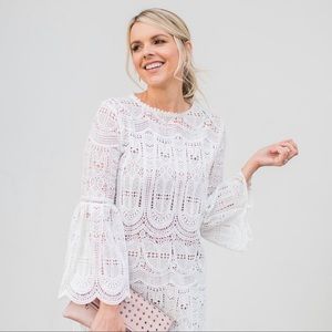 Chicwish Echo of Exquisiteness dress in white, size S/M